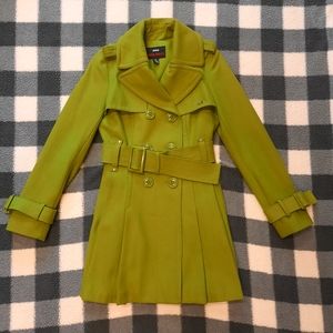 Pea Green Miss Sixty Wool Coat